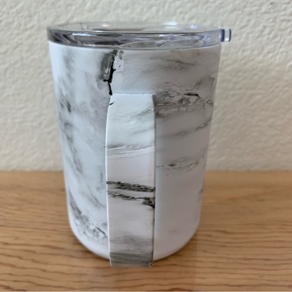 Corkcicle 16oz Triple Insulting Coffee Mug GREY/WHITE MARBLE DESIGN EX COND - Picture 3 of 9